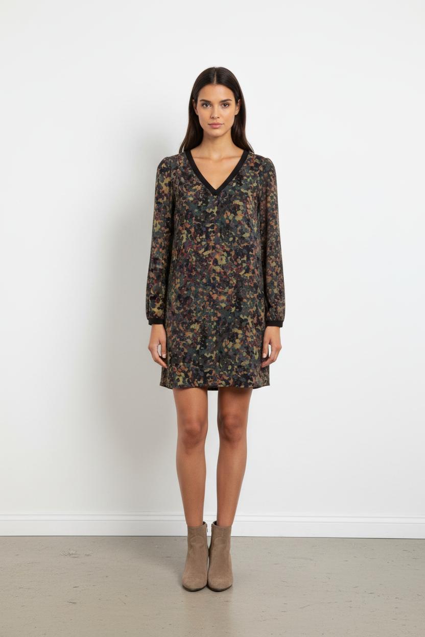 Robe Courte Verte et Noire - Taille S/36