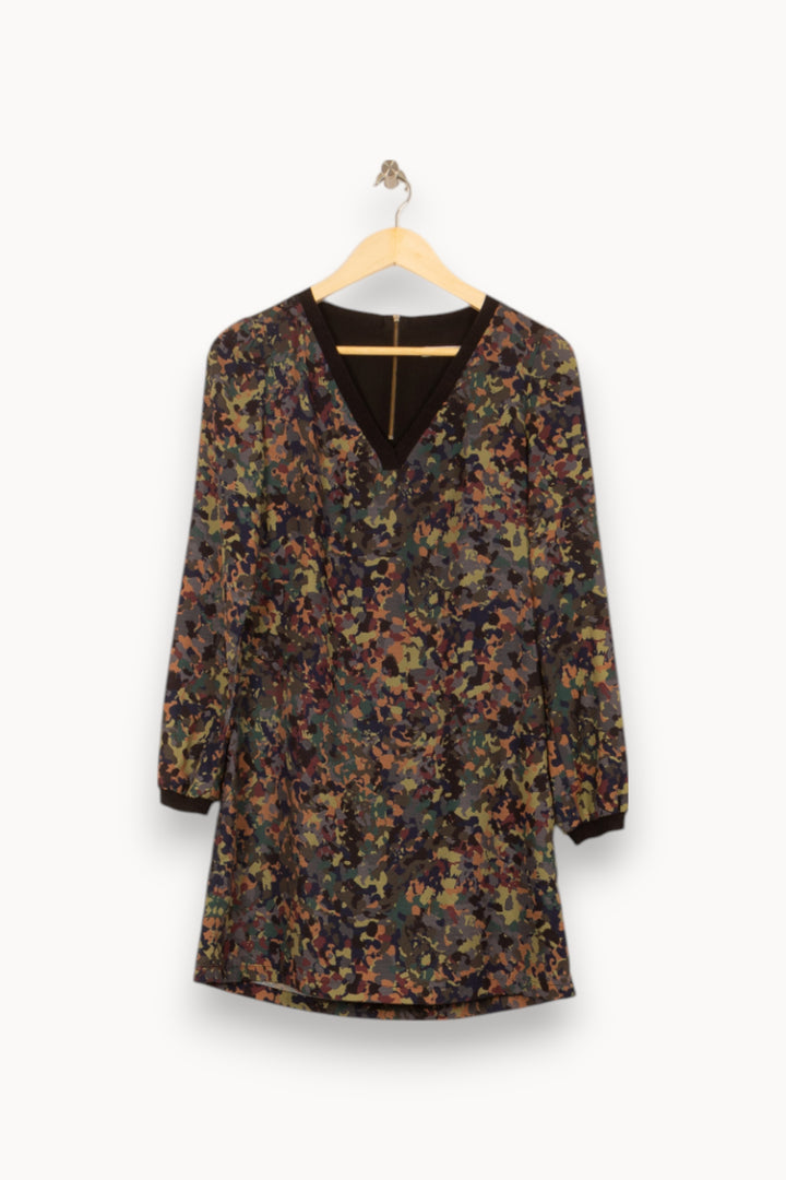 Robe Courte Verte et Noire - Taille S/36 de la marque Sessùn | PARAD55181 - Vendu par Paradigme - Image 2