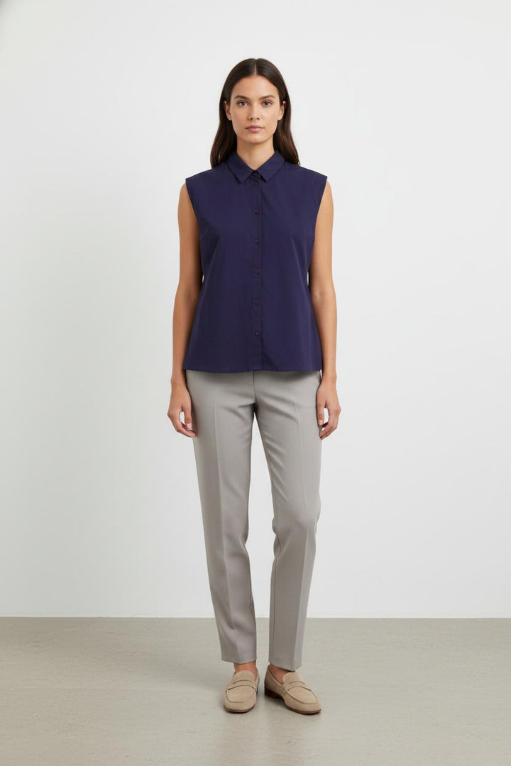 Chemisier Sans Manches Bleu - Taille XS/34