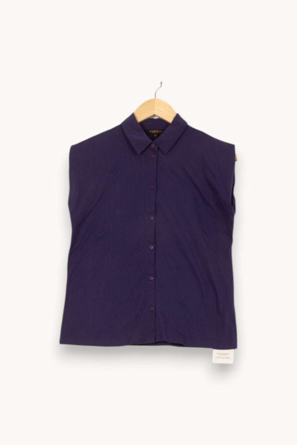 Chemisier Sans Manches Bleu - Taille XS/34 de la marque Caroll | PARAD55186 - Vendu par Paradigme - Image 2