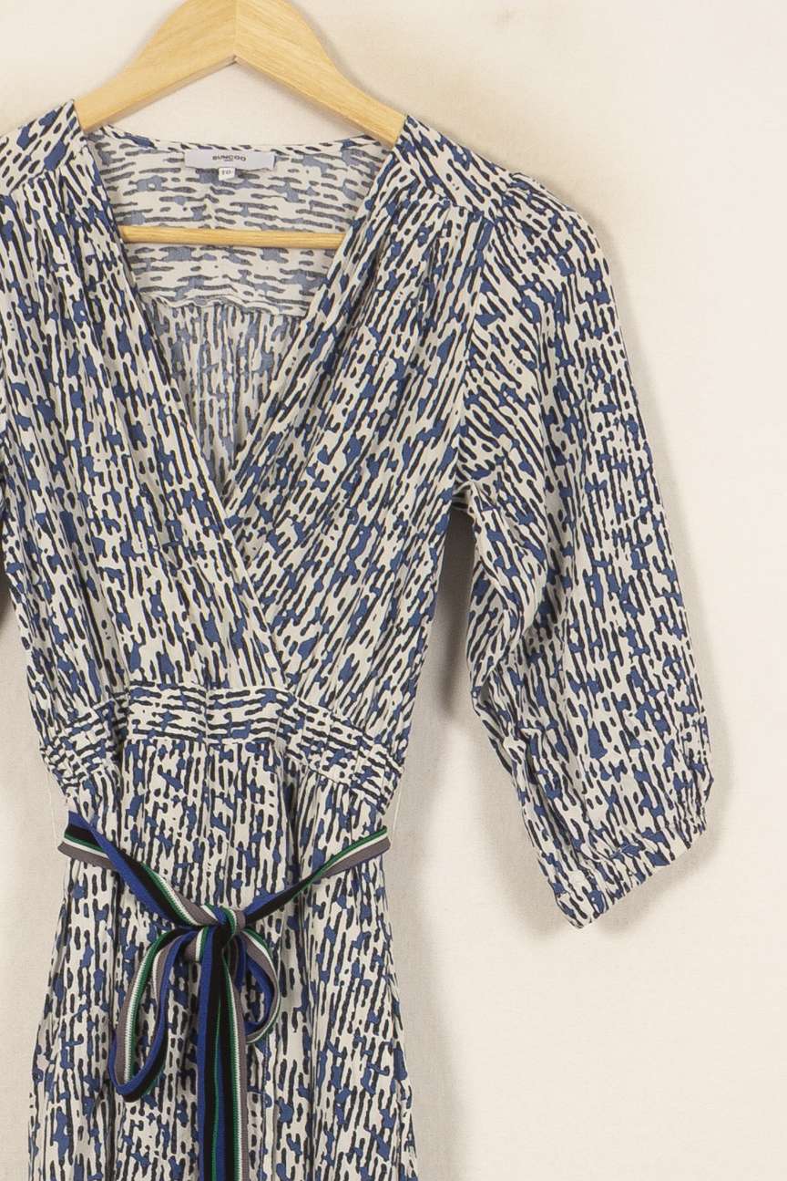 Robe Longue Blanche et Bleue - Taille XS/34 de la marque Suncoo | PARAD55190 - Vendu par Paradigme - Image 3