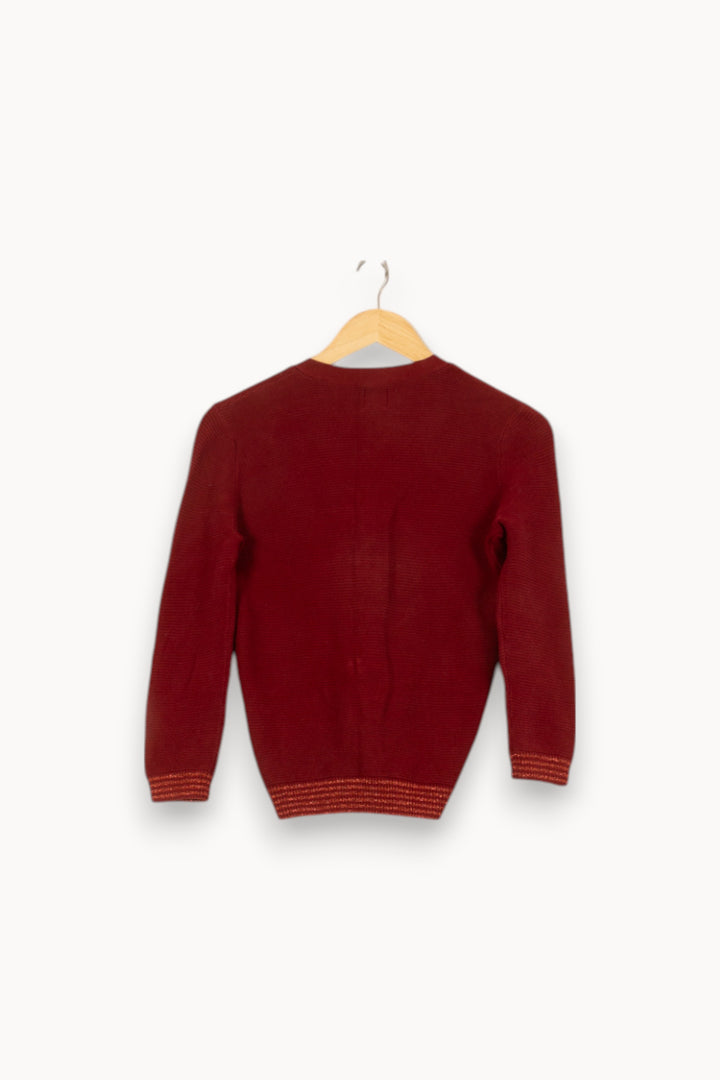 Cardigan Bordeaux - Taille XS/34 de la marque Des petits hauts | PARAD55192 - Vendu par Paradigme - Image 4