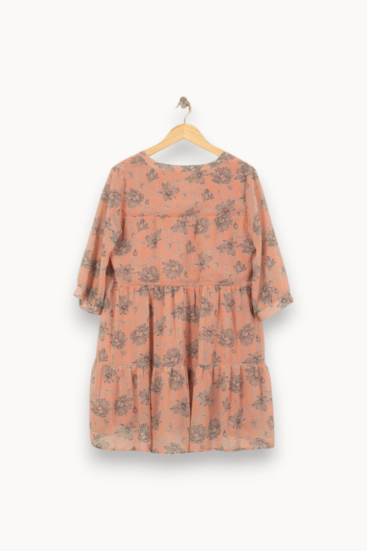 Robe Courte Rose et Grise - Taille L/40 de la marque Sud express | PARAD55197 - Vendu par Paradigme - Image 4
