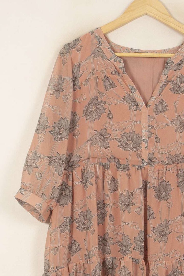 Robe Courte Rose et Grise - Taille L/40 de la marque Sud express | PARAD55197 - Vendu par Paradigme - Image 3