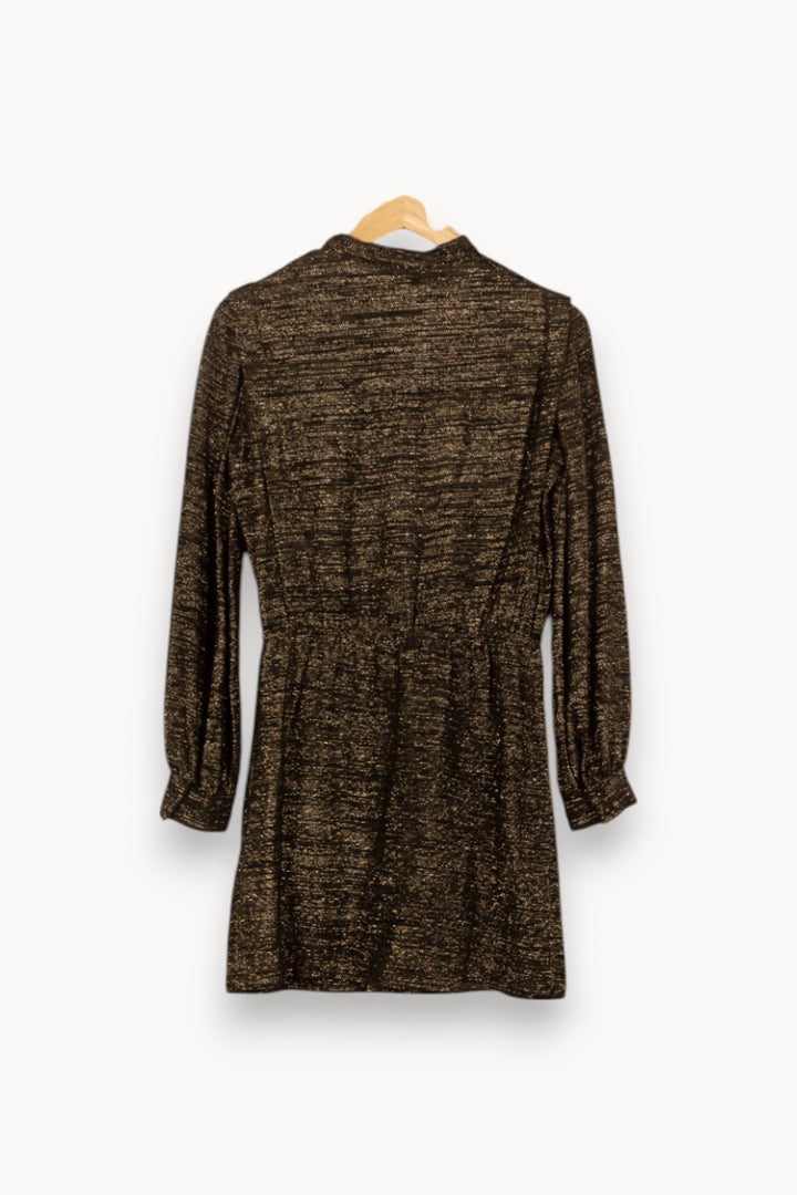 Robe Courte Noire et Dorée - Taille S/36 de la marque Sézane | PARAD55200 - Vendu par Paradigme - Image 4
