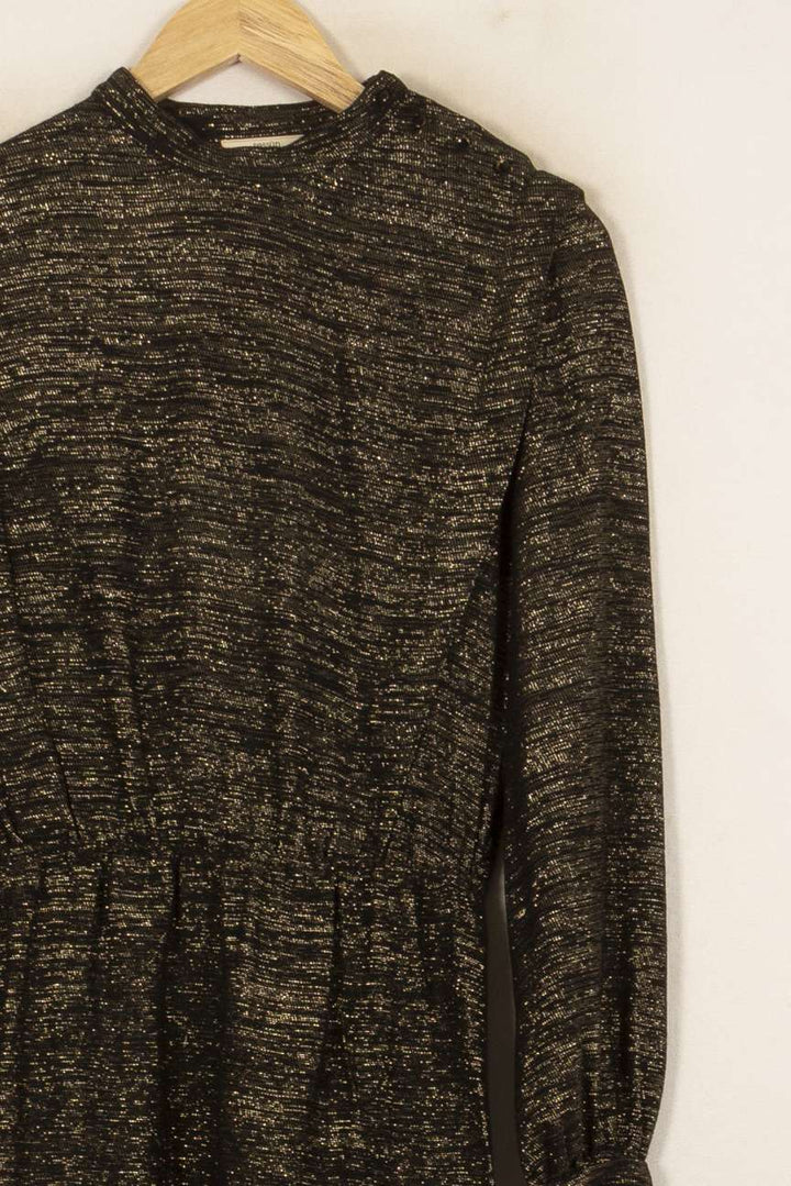 Robe Courte Noire et Dorée - Taille S/36 de la marque Sézane | PARAD55200 - Vendu par Paradigme - Image 3