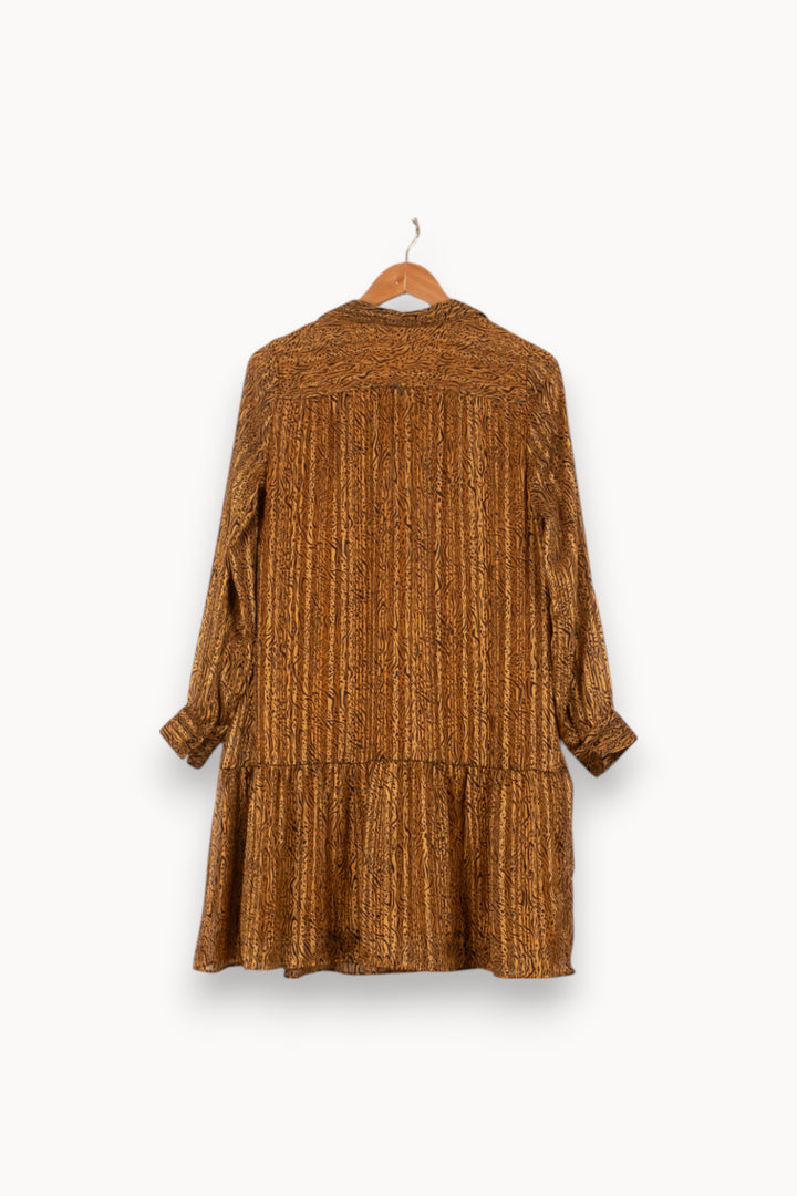 Robe Courte Marron et Noir - Taille S/36 de la marque IKKS | PARAD55202 - Vendu par Paradigme - Image 4