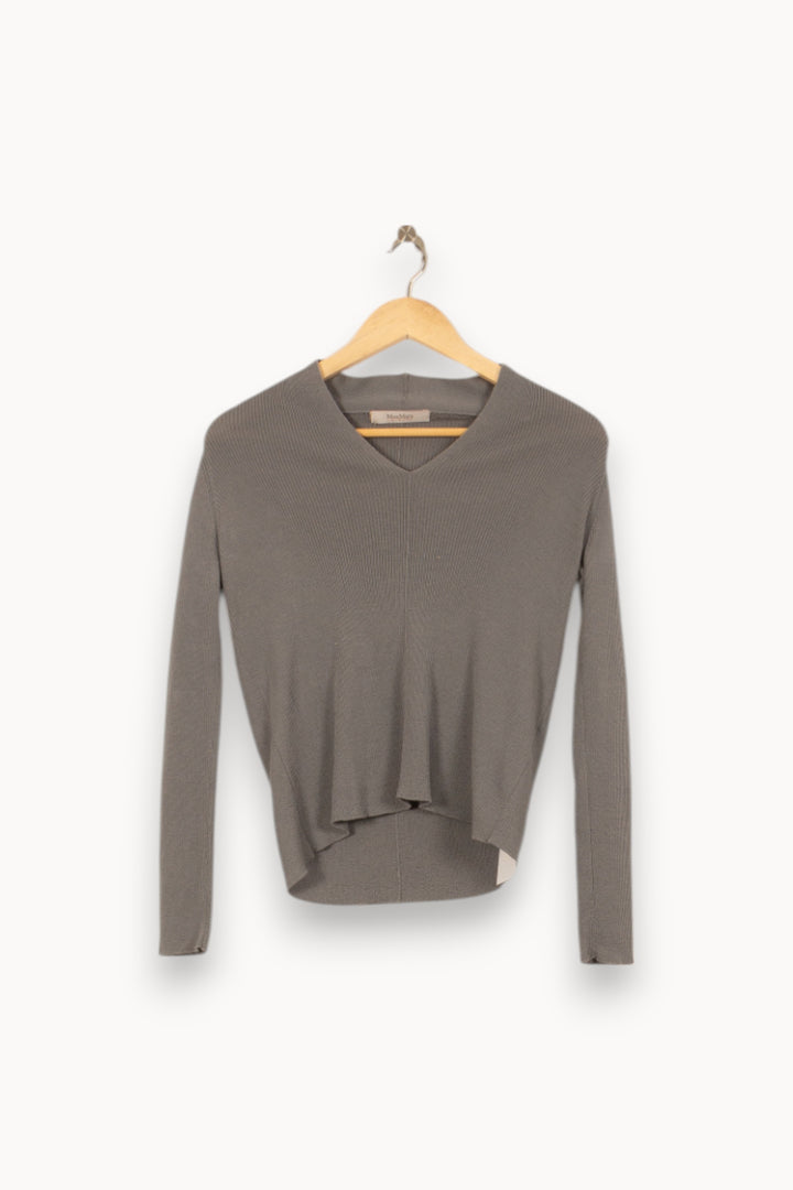 Pull Gris - Taille S/36 de la marque Max Mara | PARAD55204 - Vendu par Paradigme - Image 2