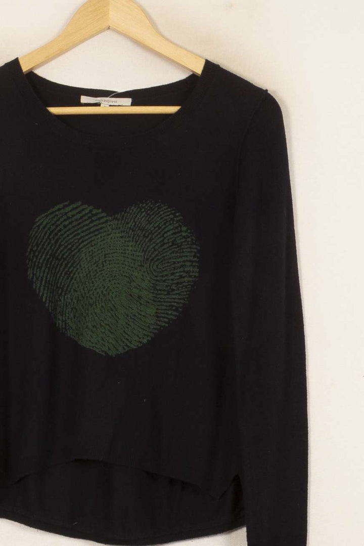 Pull Noir et Vert - Taille S/36 de la marque Sud express | PARAD55207 - Vendu par Paradigme - Image 3