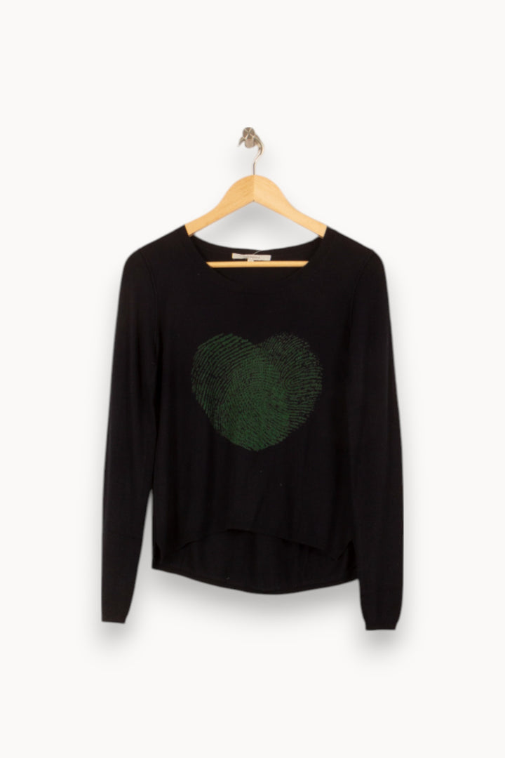 Pull Noir et Vert - Taille S/36 de la marque Sud express | PARAD55207 - Vendu par Paradigme - Image 2