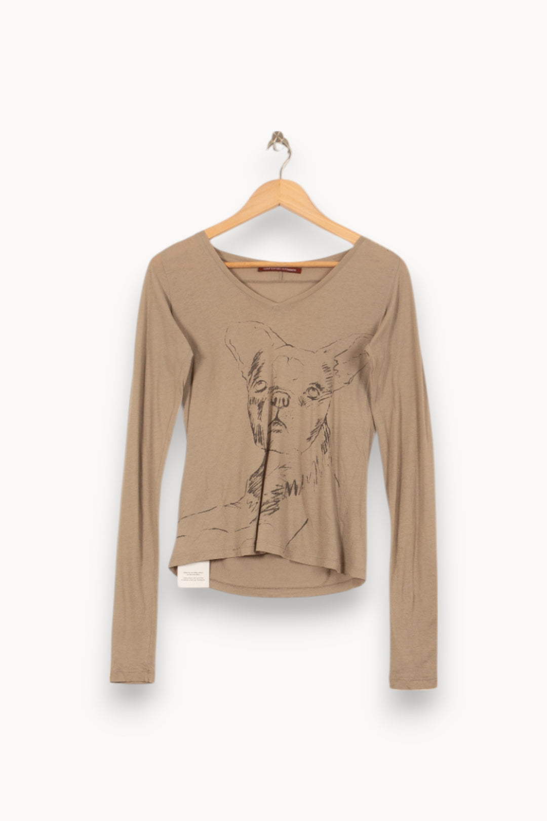 T-shirt Manches Longues Beige - Taille S/36 de la marque Comptoir des Cotonniers | PARAD55208 - Vendu par Paradigme - Image 2