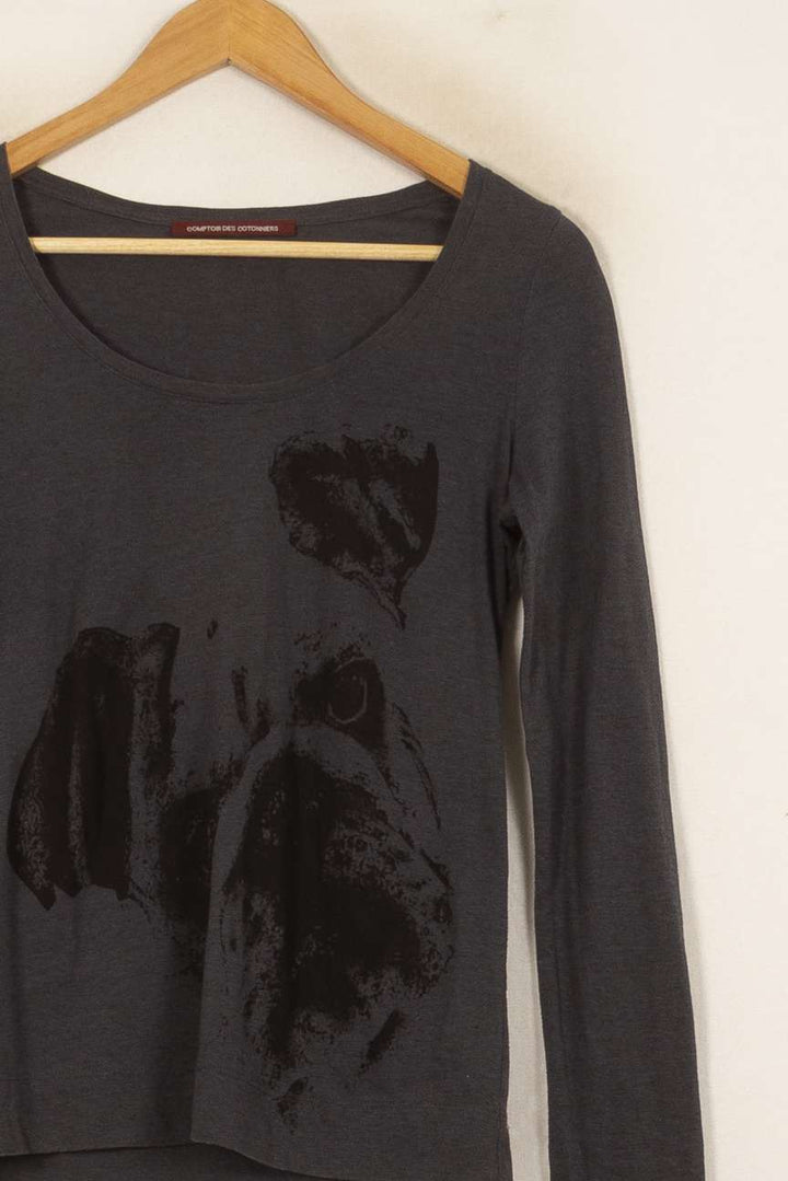 T-shirt Manches Longues Noir - Taille S/36 de la marque Comptoir des Cotonniers | PARAD55210 - Vendu par Paradigme - Image 3