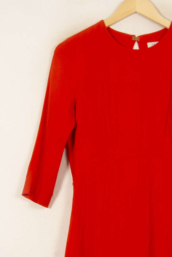 Robe Évasée Rouge - Taille S/36 de la marque Sandro | PARAD55214 - Vendu par Paradigme - Image 3