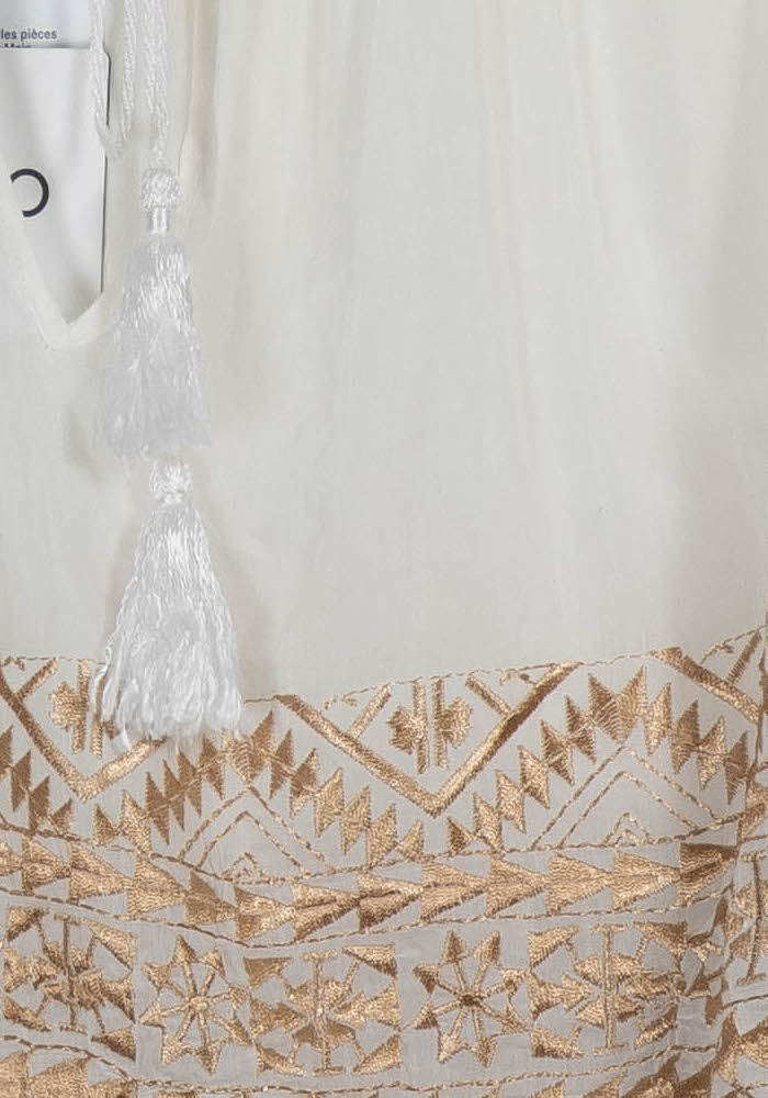 Blouse Blanche et Beige - Taille L/40 de la marque Liu Jo | PARAD55218 - Vendu par Paradigme - Image 3
