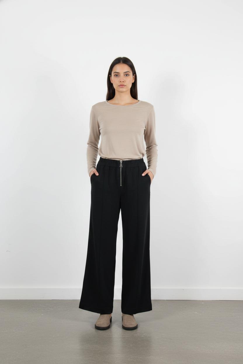 Pantalon Large Noir - Taille L/40