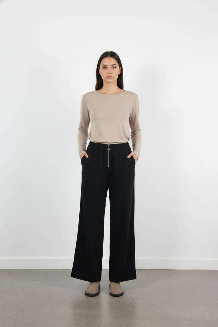 Pantalon Large Noir - Taille L/40