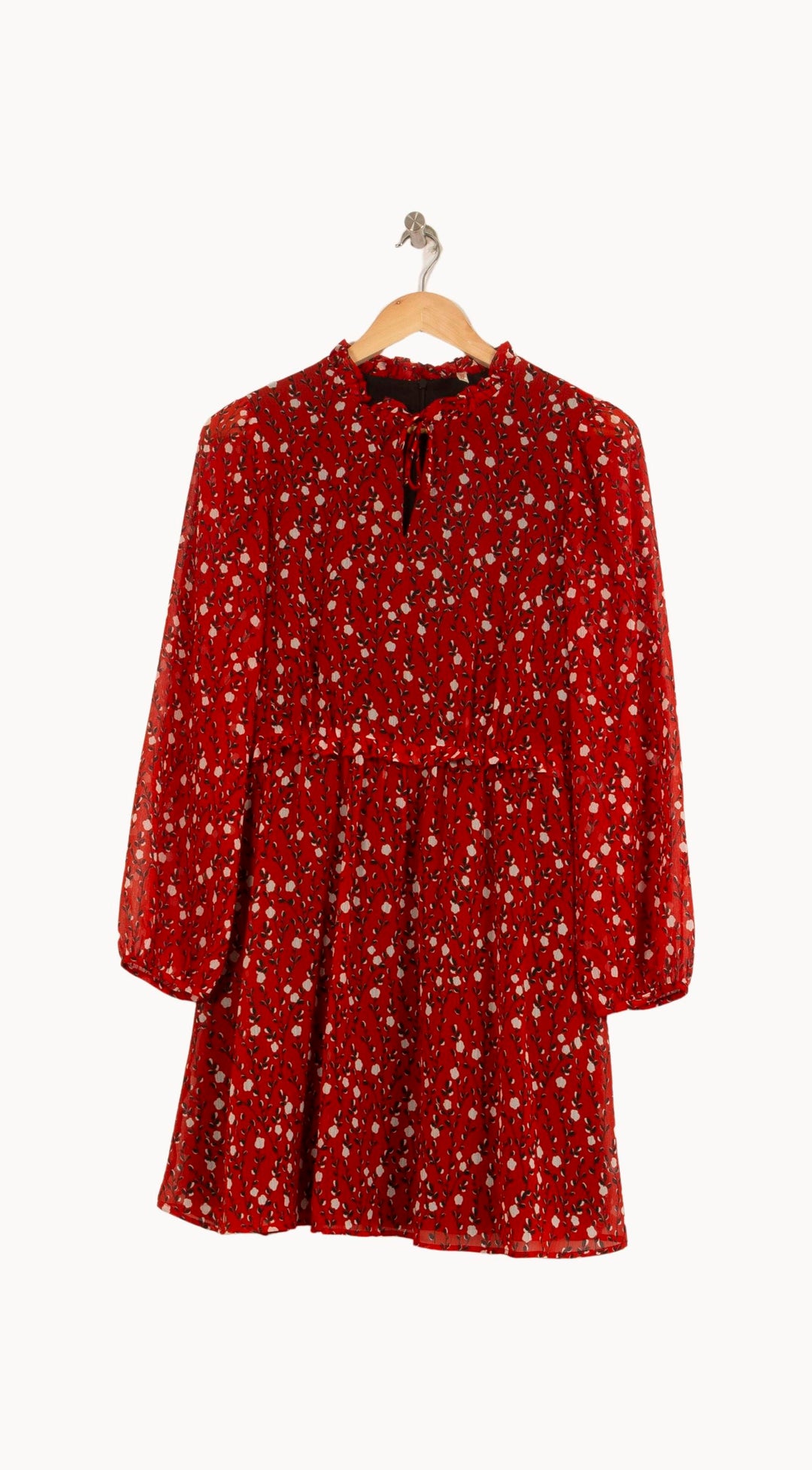 Robe Fleurie Rouge - Taille S/36 de la marque I.Code | PARAD55245 - Vendu par Paradigme - Image 2