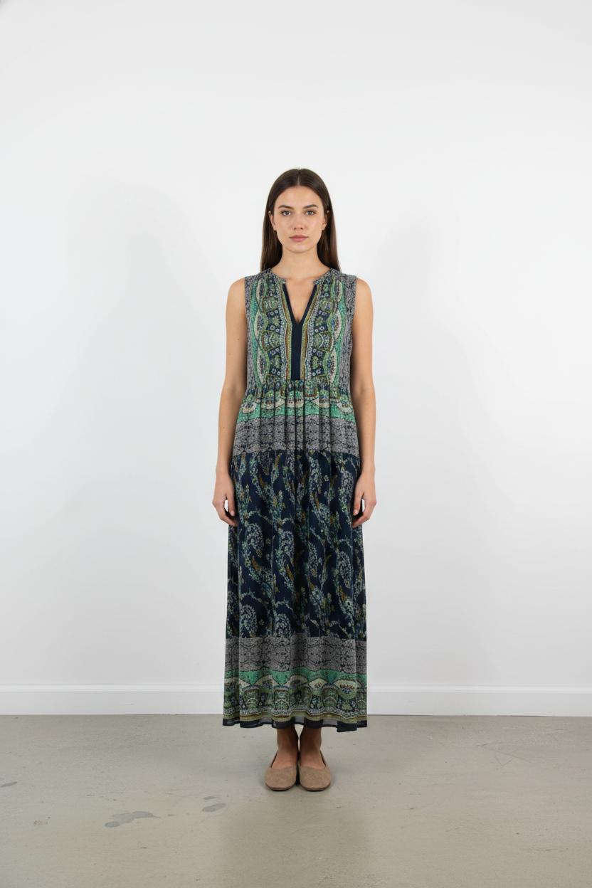 Robe longue multicolore neuve avec étiquettes - En vente sur