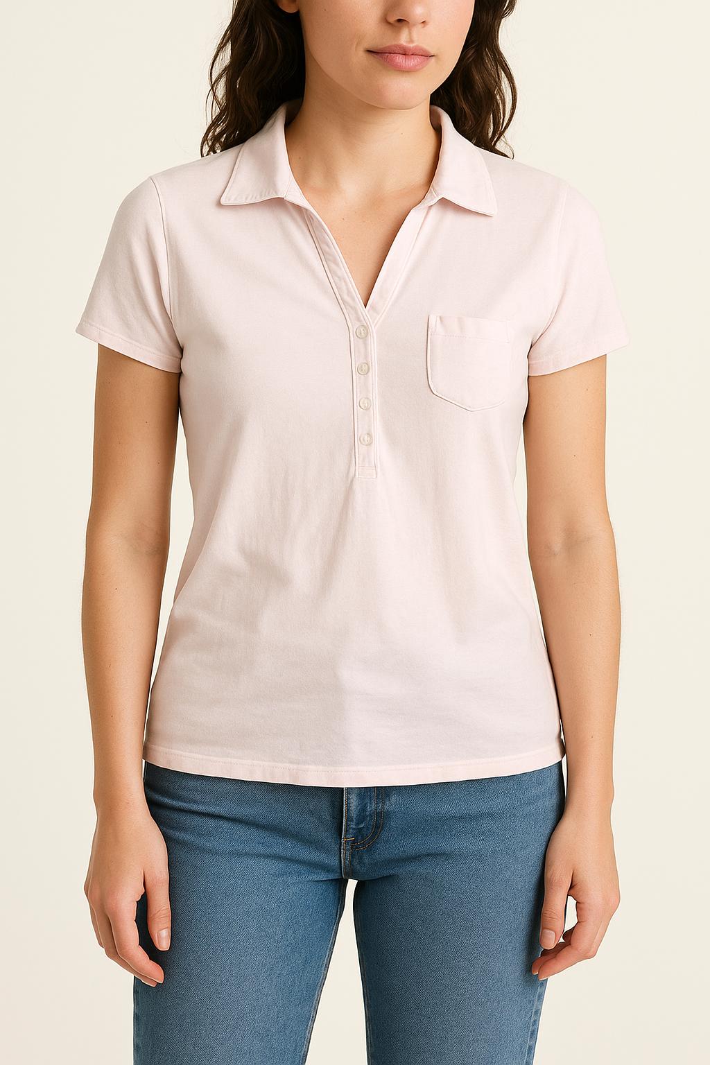 Polo Rose - Taille M/38 de la marque Caroll | PARAD55255 - Vendu par Paradigme - Image 1