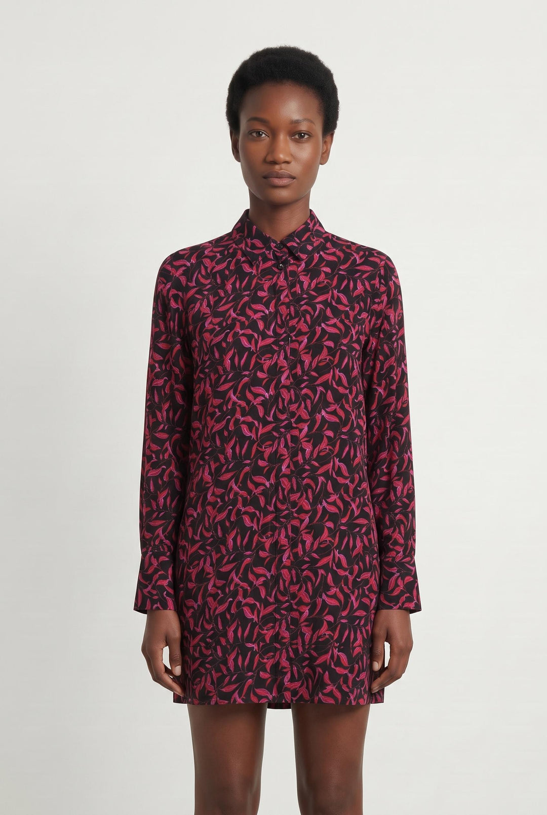 Chemise Noire et Rose - Taille M/38 de la marque Bizance | PARAD55272 - Vendu par Paradigme - Image 1