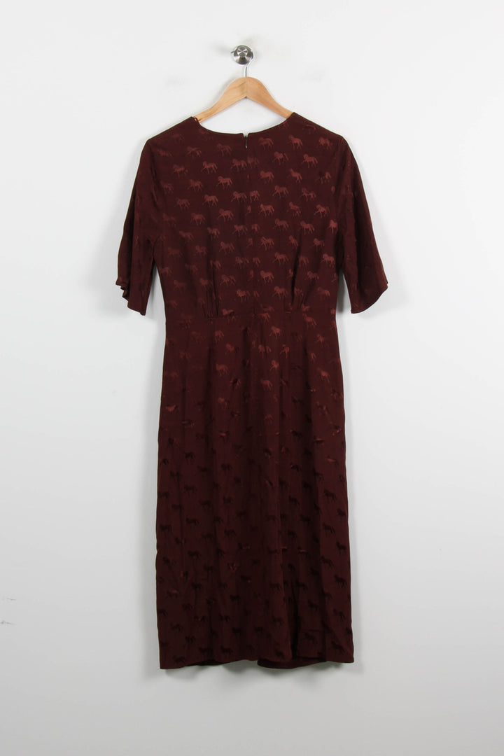 Robe Longue Marron - Taille L/40 de la marque Maison 123 | PARAD55288 - Vendu par Paradigme - Image 4