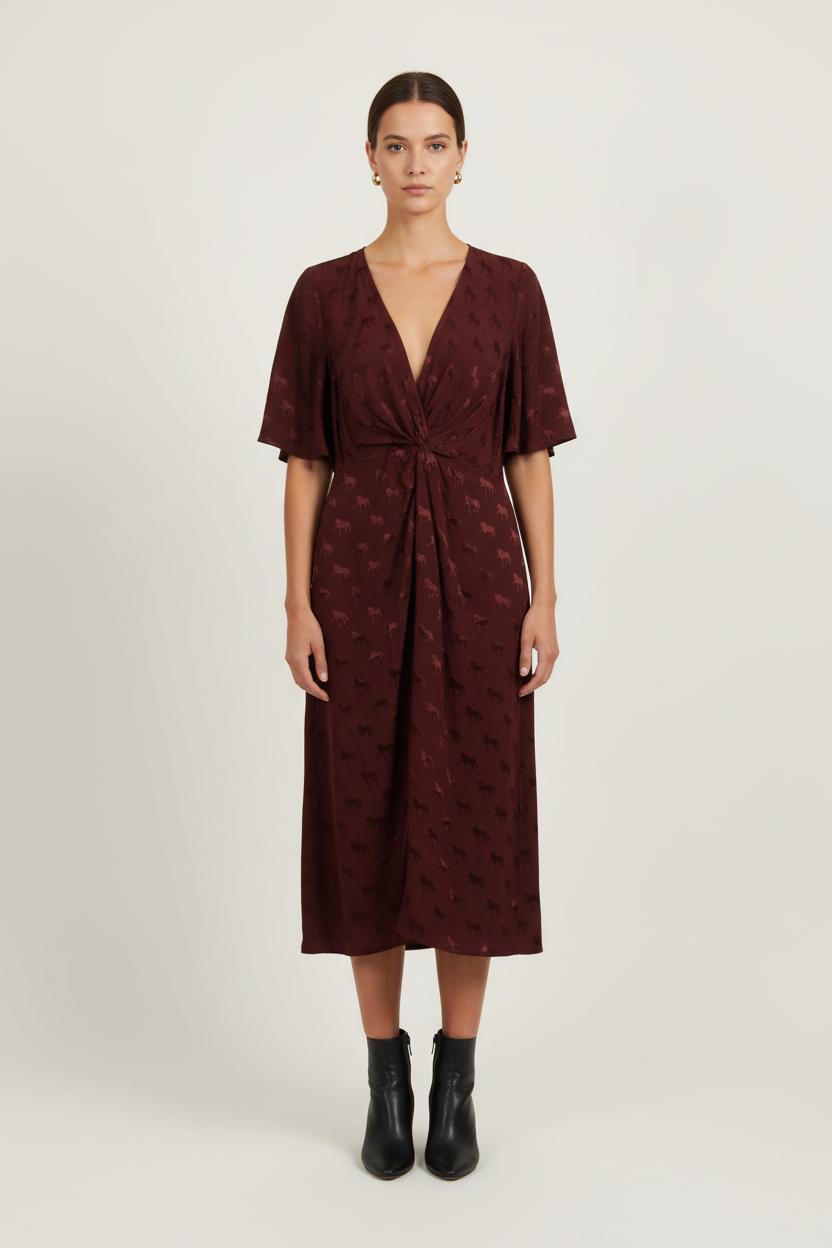Robe Longue Marron - Taille L/40 de la marque Maison 123 | PARAD55288 - Vendu par Paradigme - Image 1