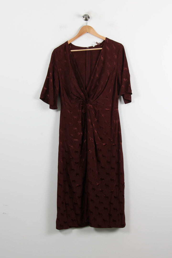Robe Longue Marron - Taille L/40 de la marque Maison 123 | PARAD55288 - Vendu par Paradigme - Image 2
