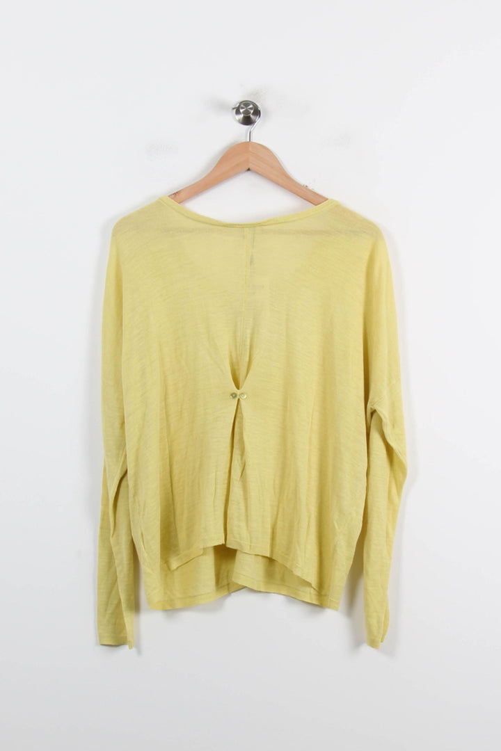 Pull Col Rond Jaune - Taille M/38 de la marque Maison Montagut | PARAD55289 - Vendu par Paradigme - Image 4