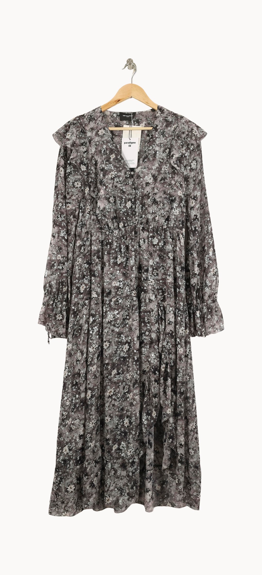 Robe Longue Grise - Taille L/40 de la marque The Kooples | PARAD55292 - Vendu par Paradigme - Image 2