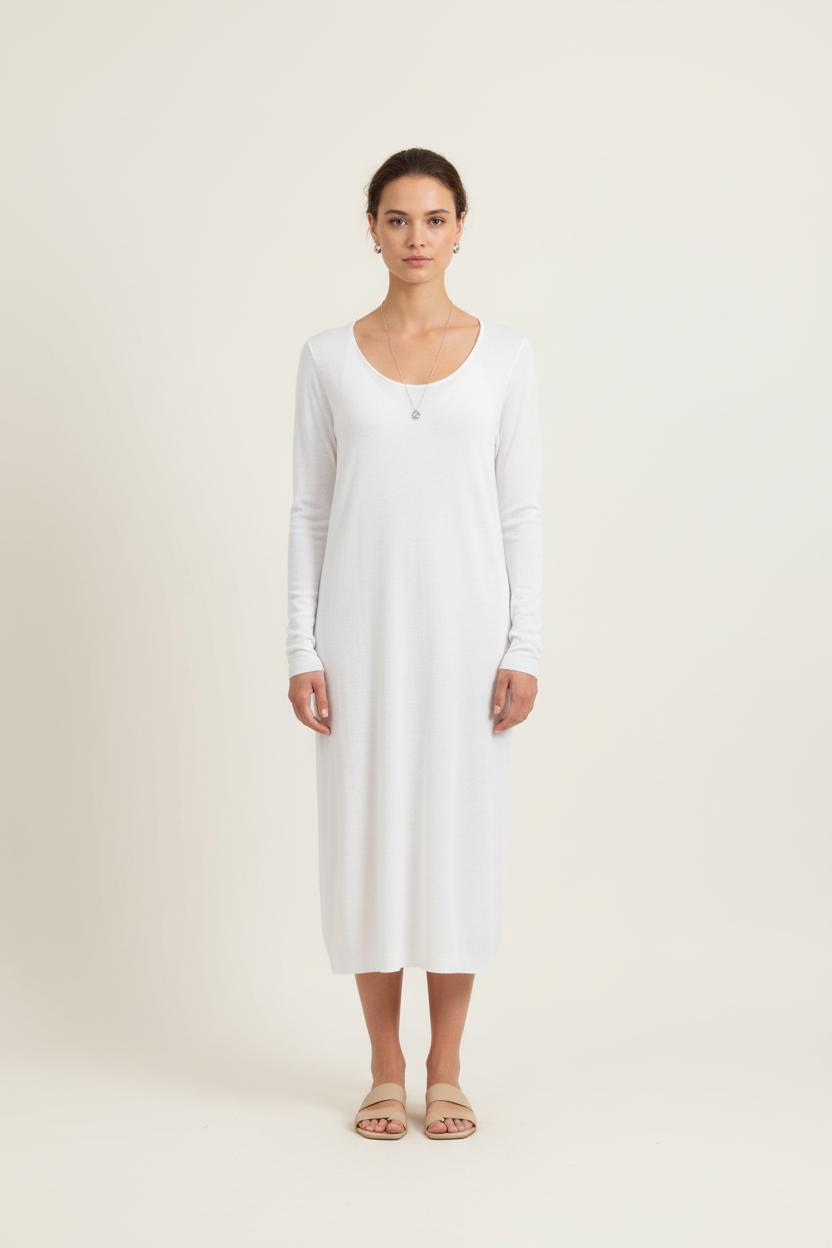 Robe Midi Blanche - Taille M/38 de la marque Maison Montagut | PARAD55297 - Vendu par Paradigme - Image 1