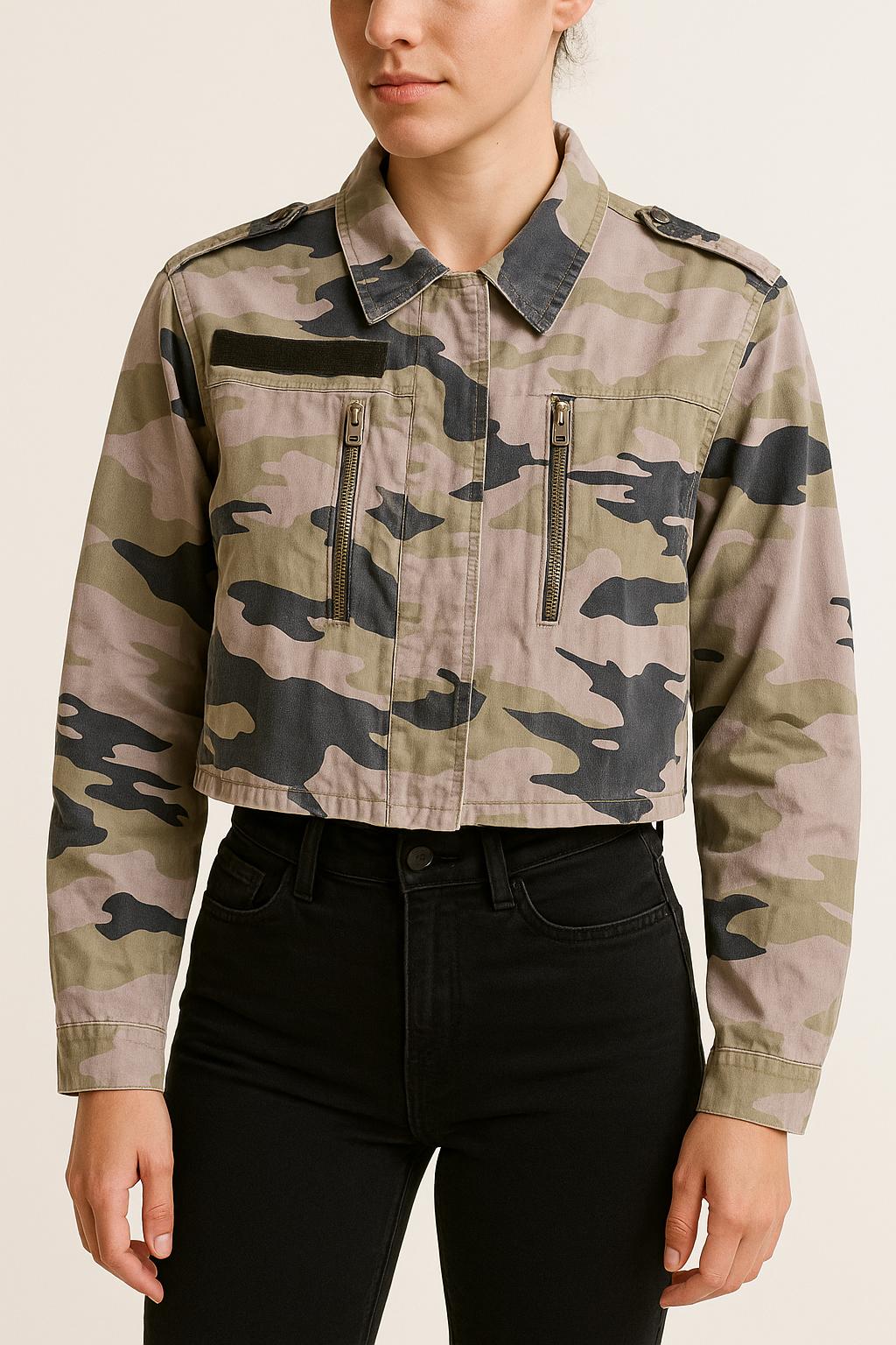 Veste Camouflage Vert et Beige - Taille XS/34 de la marque Zadig&Voltaire | PARAD55300 - Vendu par Paradigme - Image 1