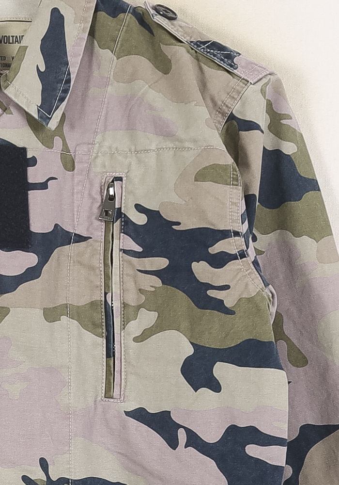 Veste Camouflage Verte et Beige - Taille XS/34 de la marque Zadig&Voltaire | PARAD55301 - Vendu par Paradigme - Image 3