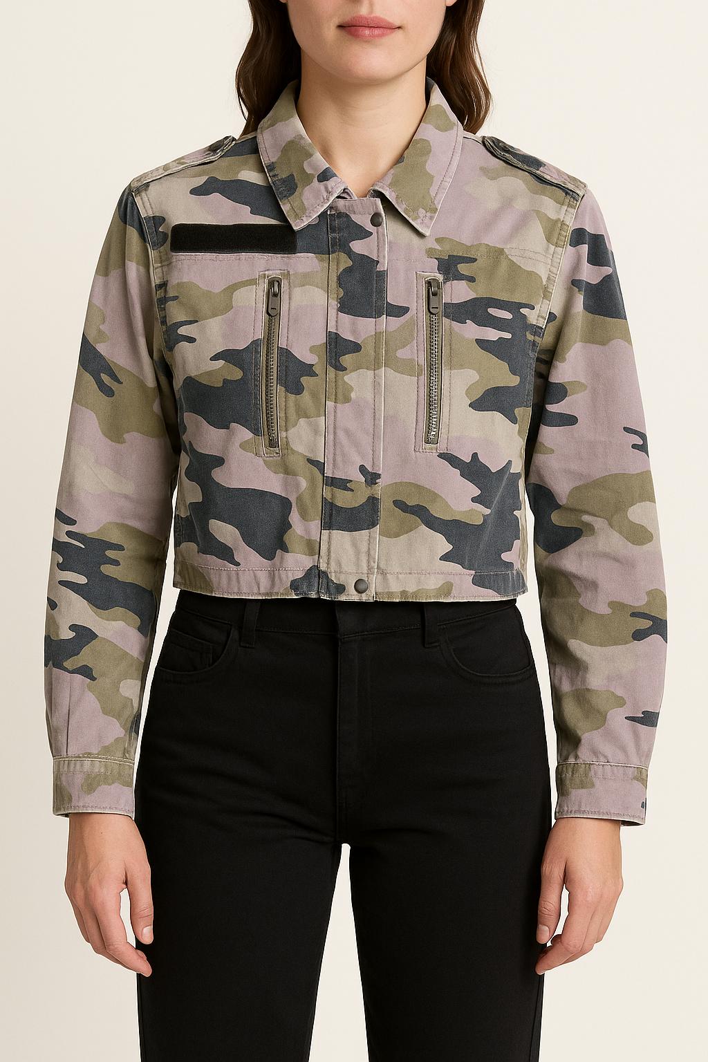 Veste Camouflage Verte et Beige - Taille XS/34 de la marque Zadig&Voltaire | PARAD55301 - Vendu par Paradigme - Image 1