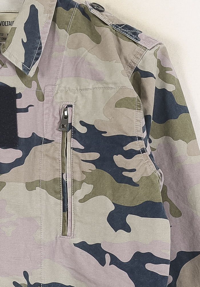 Veste Camouflage Verte Beige et Noire - Taille XS/34 de la marque Zadig&Voltaire | PARAD55302 - Vendu par Paradigme - Image 3