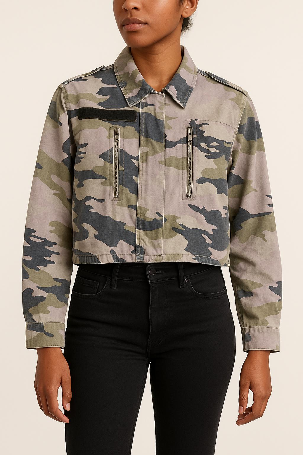 Veste Camouflage Verte et Beige - Taille XS/34 de la marque Zadig&Voltaire | PARAD55303 - Vendu par Paradigme - Image 1