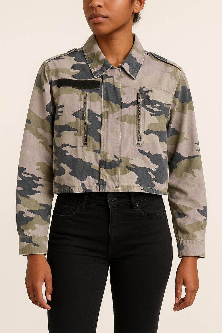 Veste Camouflage Verte et Beige - Taille XS/34 de la marque Zadig&Voltaire | PARAD55303 - Vendu par Paradigme - Image 1