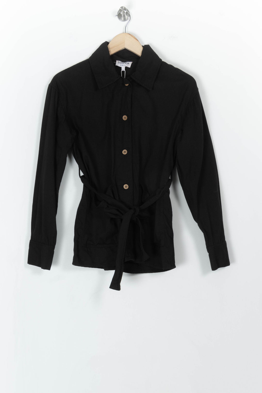 Chemise Ceinturée Noire - Taille S/36 de la marque Bizance | PARAD55317 - Vendu par Paradigme - Image 2