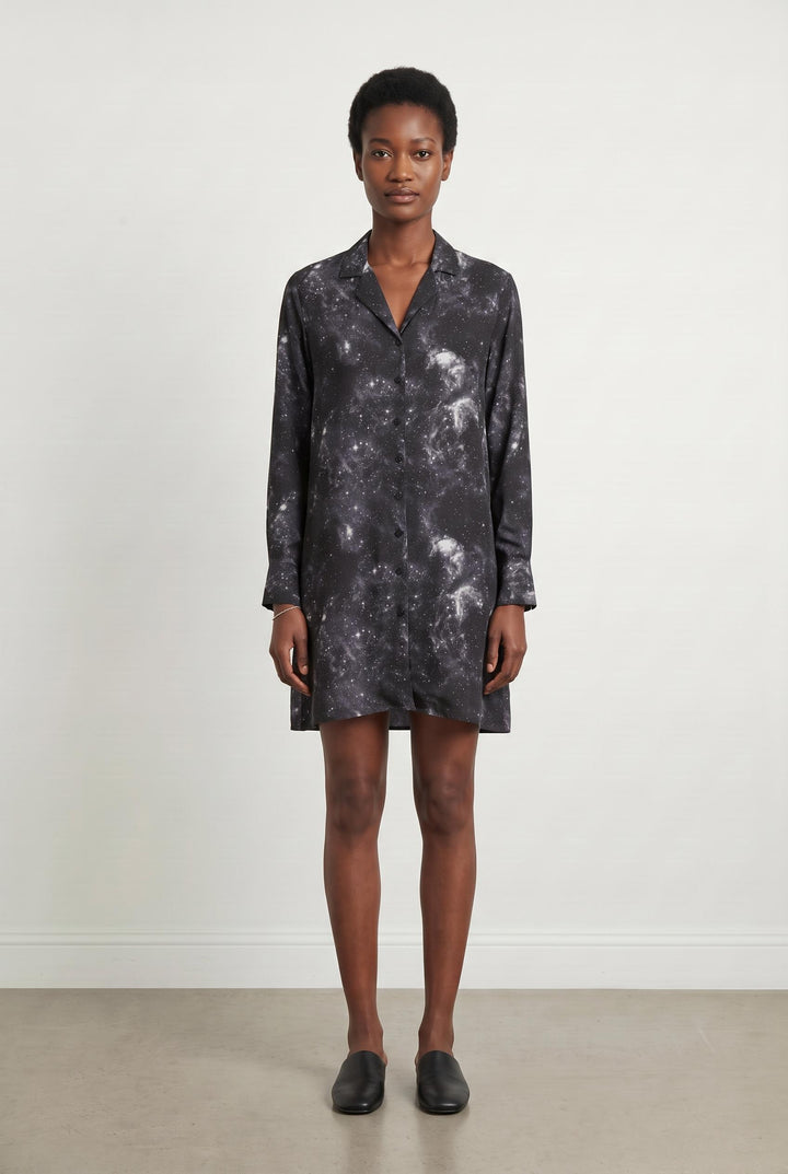 Robe Chemise Grise et Noire - Taille M/38 de la marque Bizance | PARAD55318 - Vendu par Paradigme - Image 1