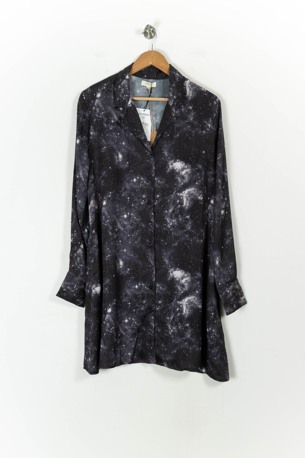 Robe Chemise Grise et Noire - Taille M/38 de la marque Bizance | PARAD55318 - Vendu par Paradigme - Image 2