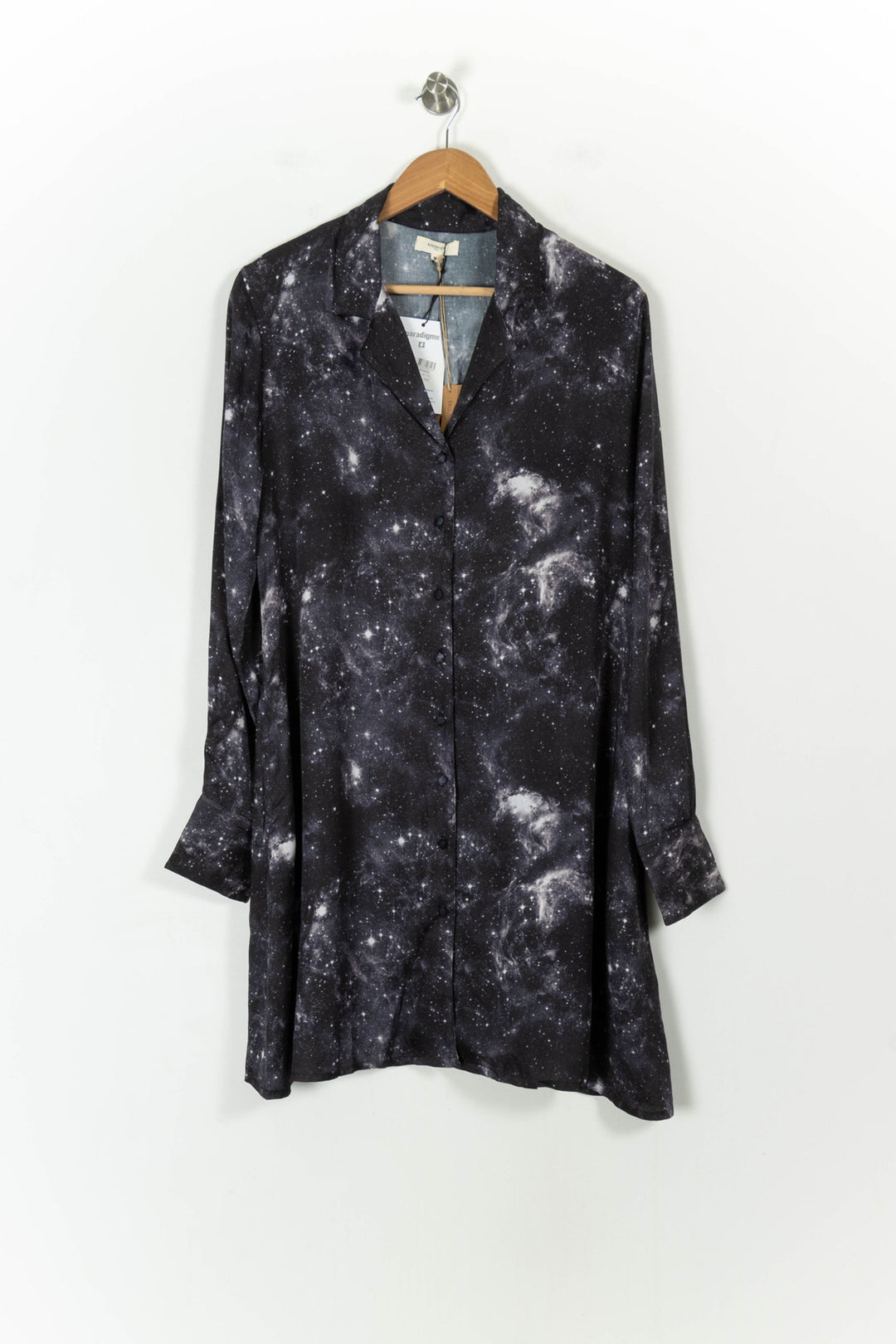 Robe Chemise Grise et Noire - Taille M/38 de la marque Bizance | PARAD55318 - Vendu par Paradigme - Image 2