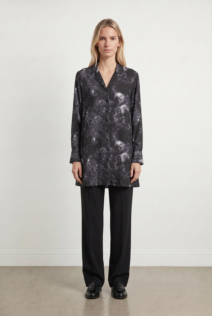 Robe Chemise Grise et Noire - Taille M/38 de la marque Bizance | PARAD55319 - Vendu par Paradigme - Image 1