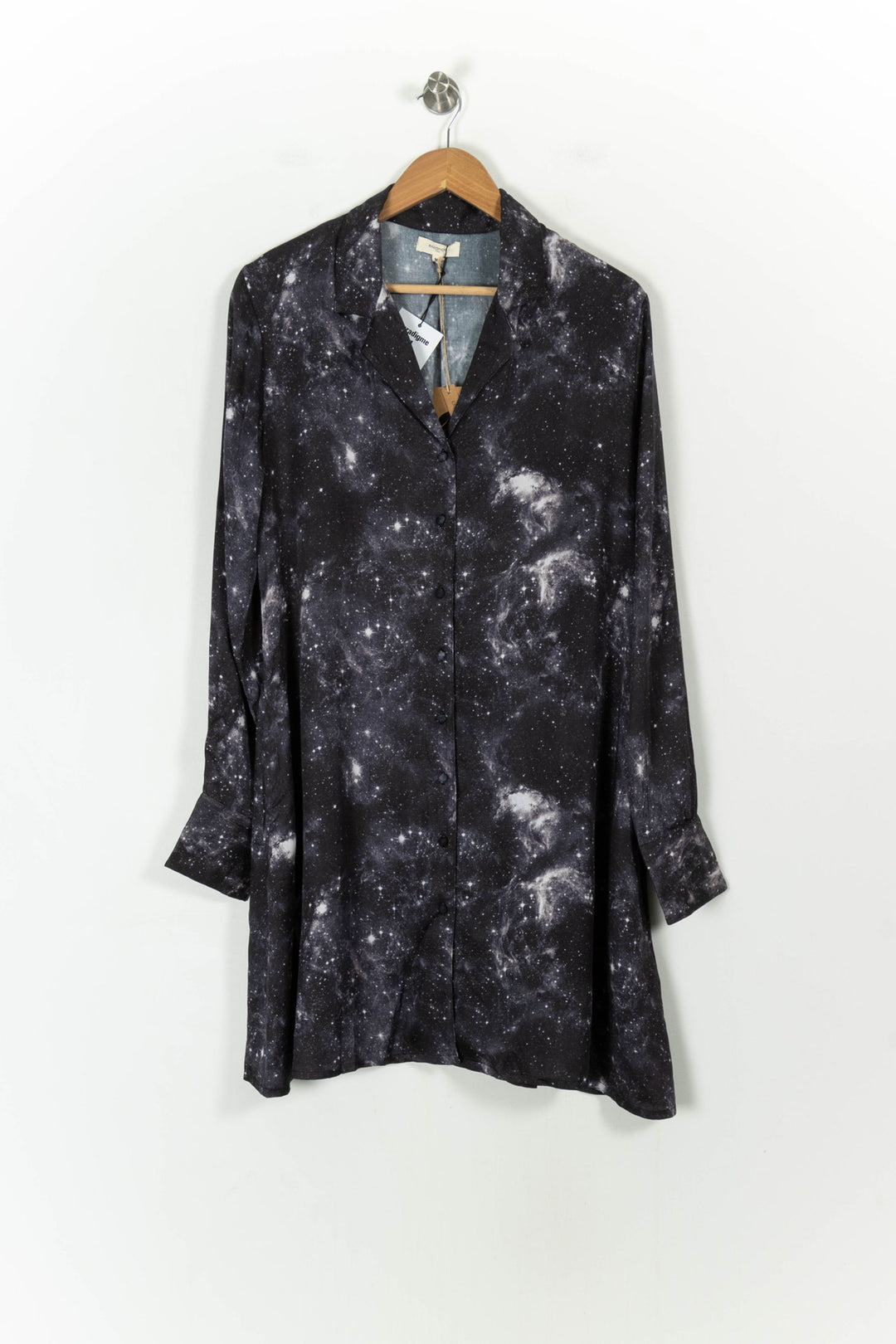 Robe Chemise Grise et Noire - Taille M/38 de la marque Bizance | PARAD55319 - Vendu par Paradigme - Image 2