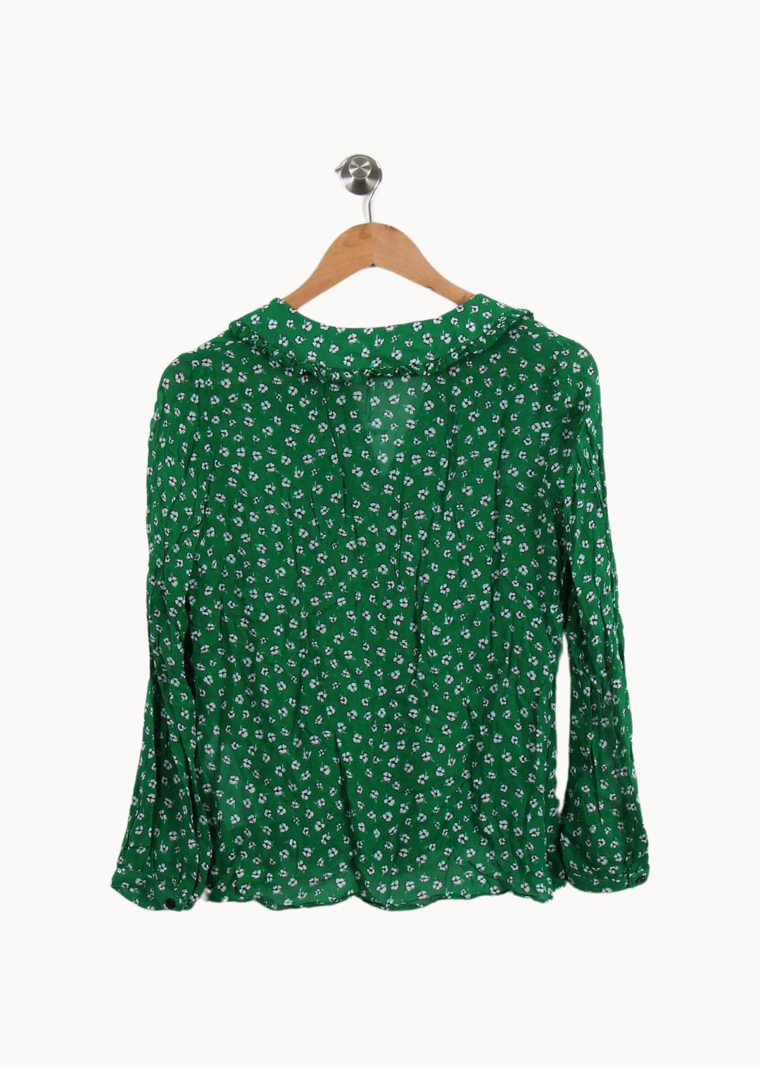 Blouse Verte - Taille M/38 de la marque Claudie Pierlot | PARAD55324 - Vendu par Paradigme - Image 4