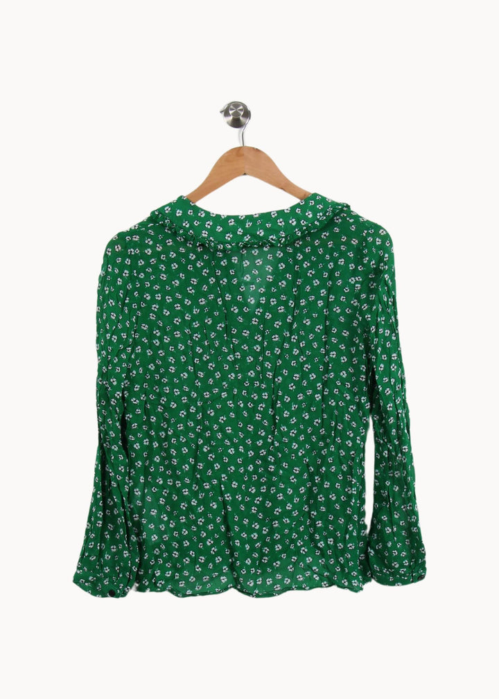 Blouse Verte - Taille M/38 de la marque Claudie Pierlot | PARAD55324 - Vendu par Paradigme - Image 4