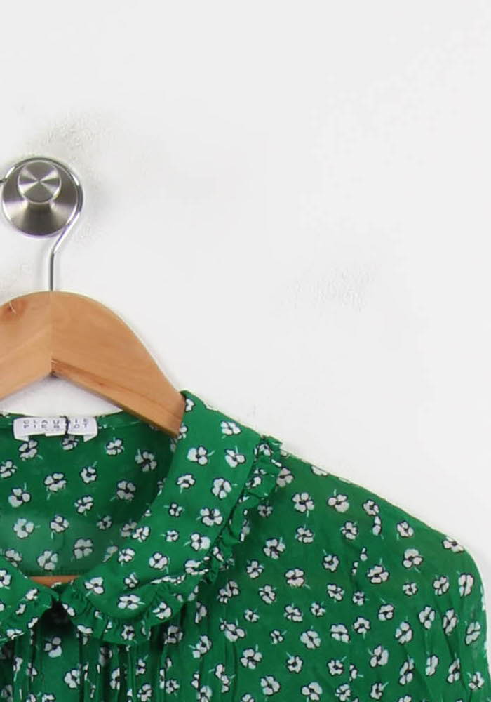 Blouse Verte - Taille M/38 de la marque Claudie Pierlot | PARAD55324 - Vendu par Paradigme - Image 3