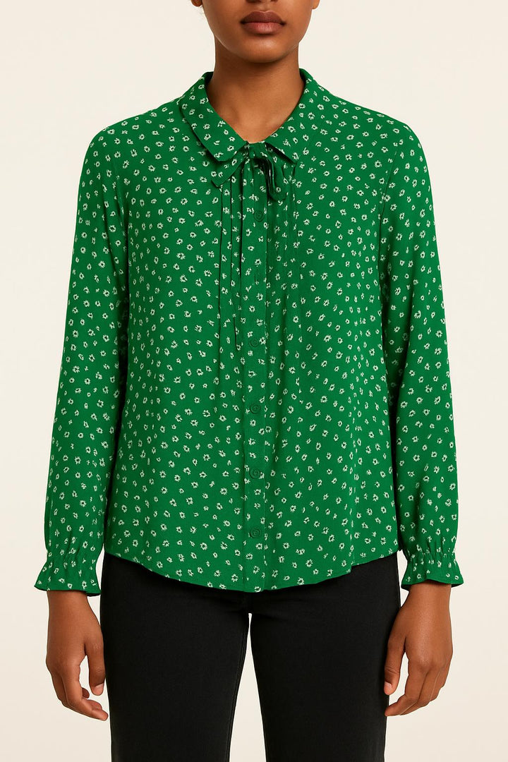 Blouse Verte - Taille M/38 de la marque Claudie Pierlot | PARAD55324 - Vendu par Paradigme - Image 1