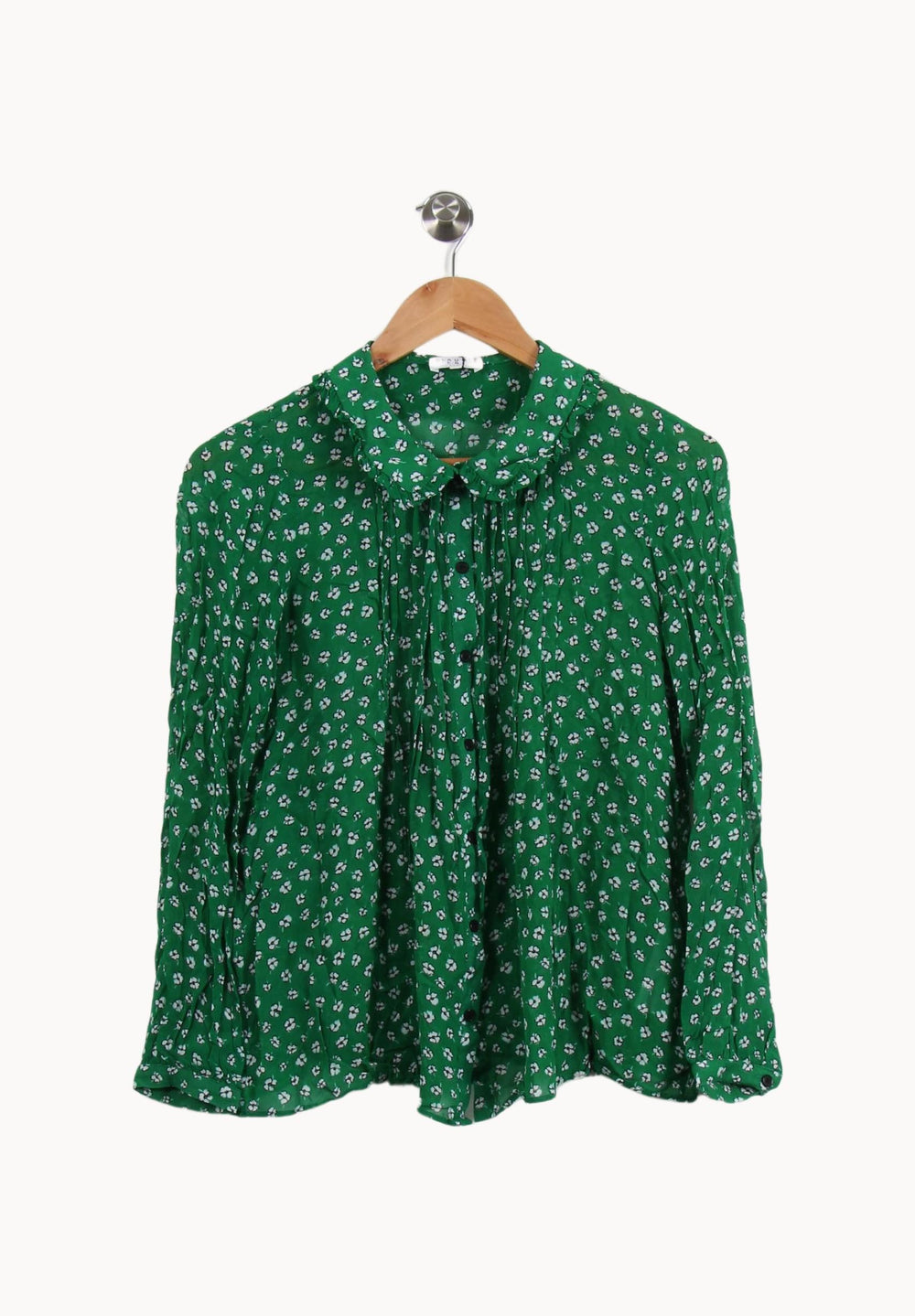 Blouse Verte - Taille M/38 de la marque Claudie Pierlot | PARAD55324 - Vendu par Paradigme - Image 2