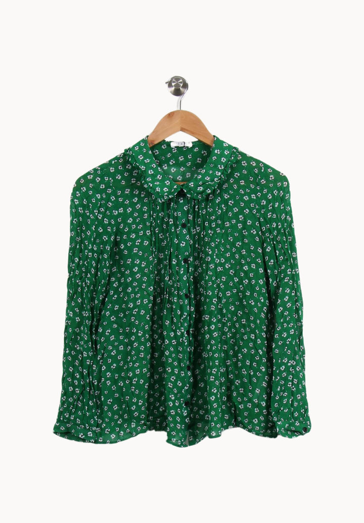 Blouse Verte - Taille M/38 de la marque Claudie Pierlot | PARAD55324 - Vendu par Paradigme - Image 2
