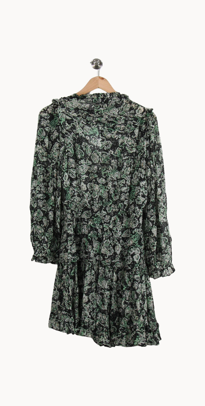 Robe Imprimée Verte et Noire - Taille M/38 de la marque Bérénice | PARAD55329 - Vendu par Paradigme - Image 4