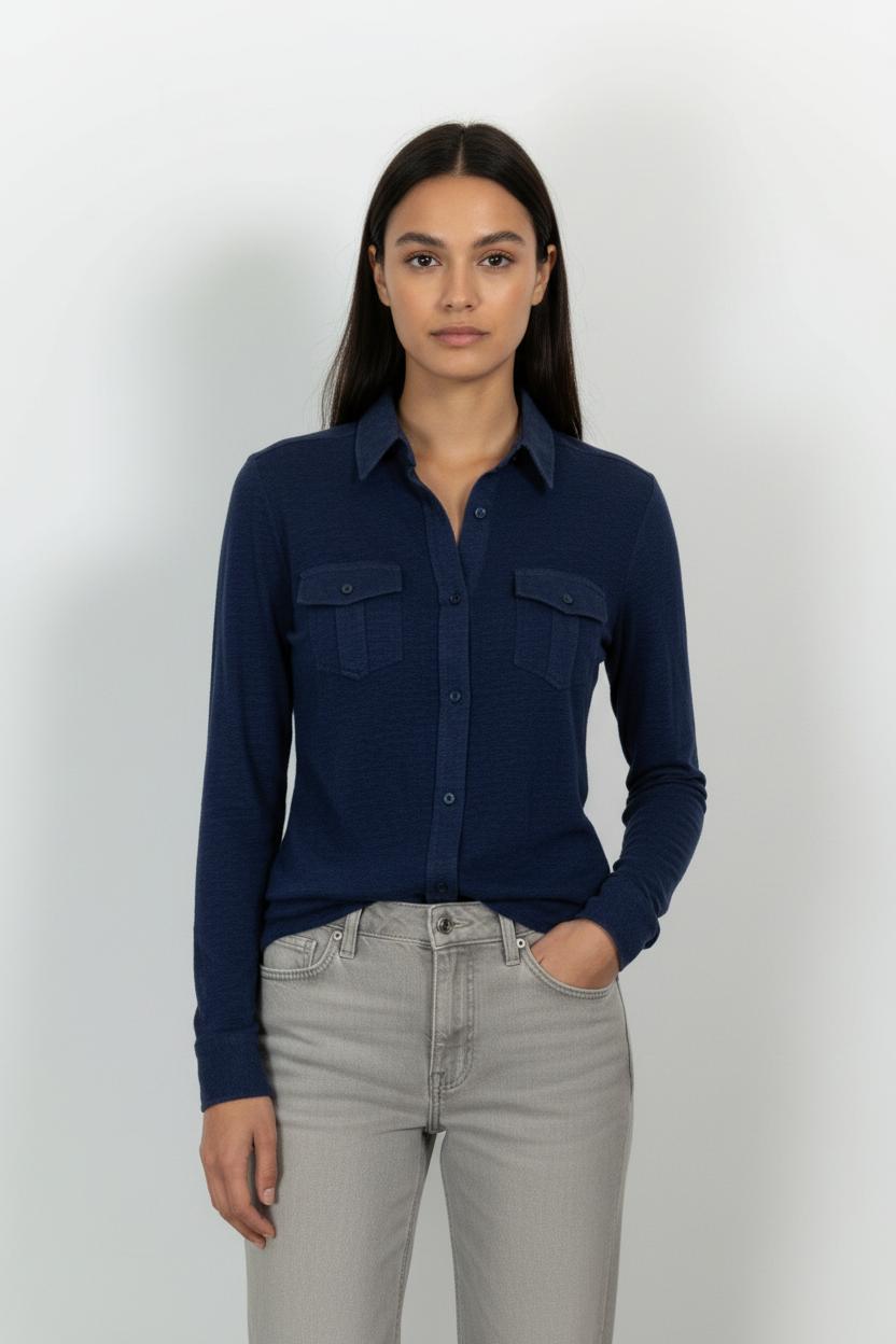 Chemise Bleue - Taille S/36 de la marque Notshy Cashmere | PARAD55352 - Vendu par Paradigme - Image 1
